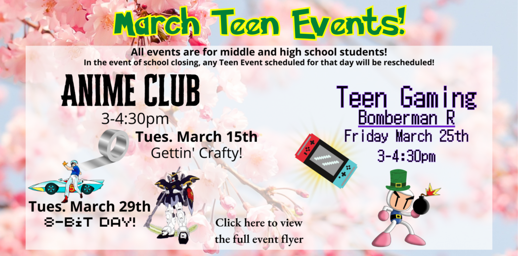 March Teen Events